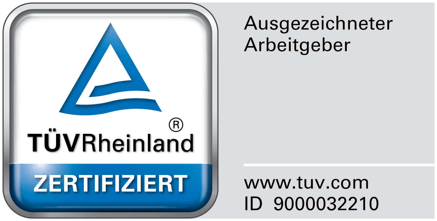 TÜV Rheinland Zertifiziert - Ausgezeichneter Arbeitgeber